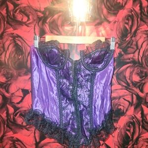 Vintage D.B.F. Rare Bodice Core Purple Romantic Corset Bustier